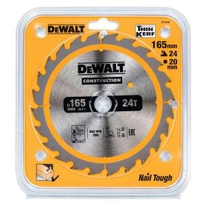 Dewalt DT1949 165x20 mm Ahşap Kesim Testere Bıçağı – 24 Dişli Dairesel Testere Bıçağı