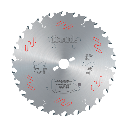 Freud LU1C 0400 Ahşap Daire Testere Bıçağı – 300 x 3,2 x 2,2 x 30 mm, 26 Diş, Yumuşak ve Sert Ağaç Kesimi İçin İdeal