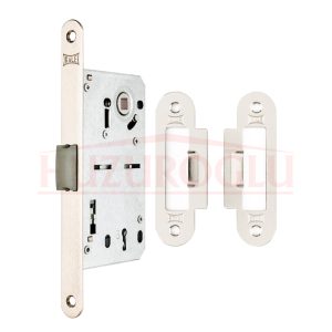 Kale 241 Nikel Oval Pratik Kapı Kilidi 50mm